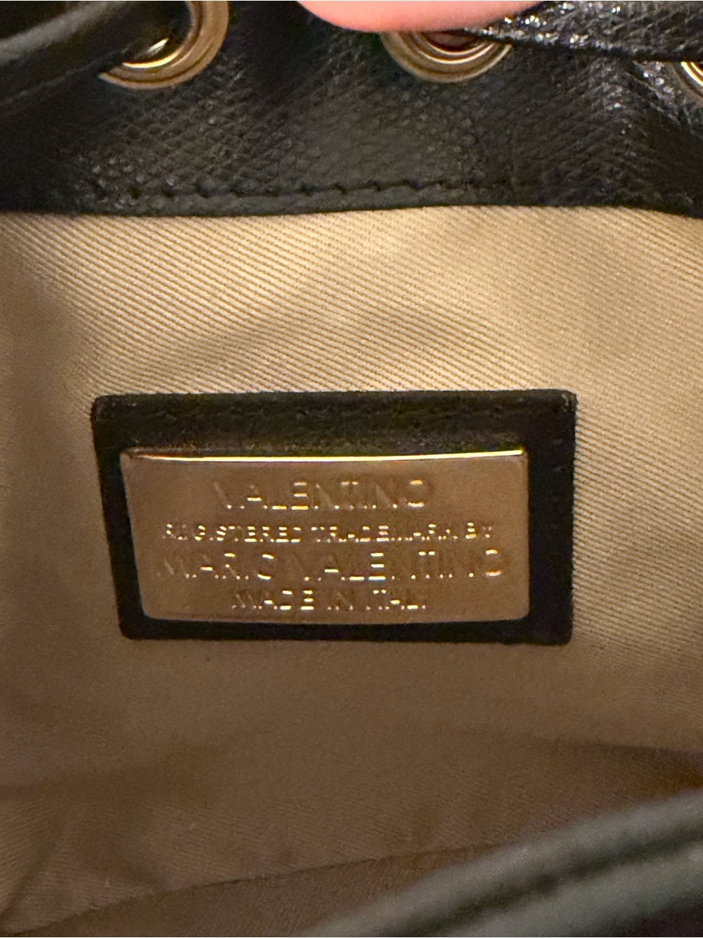 Valentino by Mario Valentino Jules Bonbonniere Bucket Bag Black Made in Italy - Picture 7 of 7
